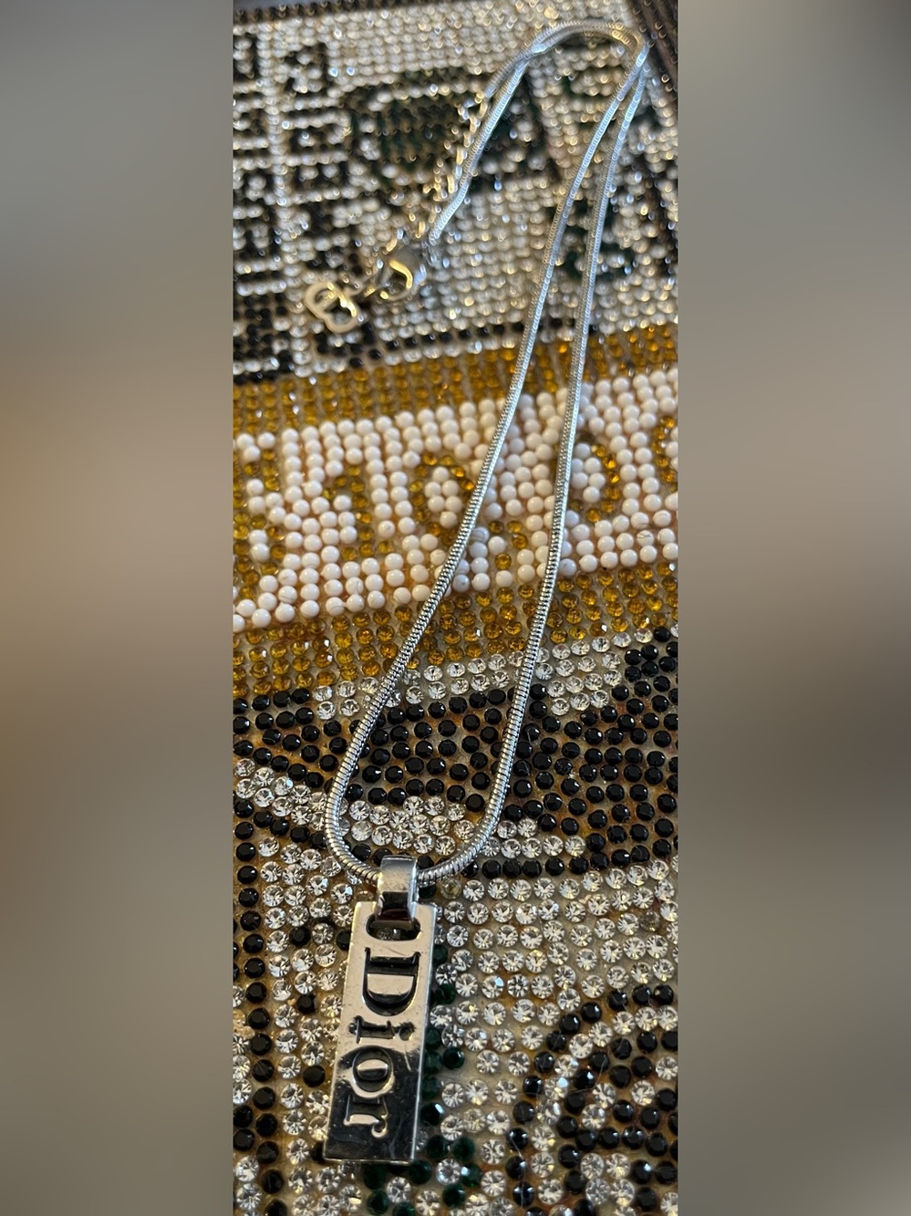 Dior Pendent Silver Necklace